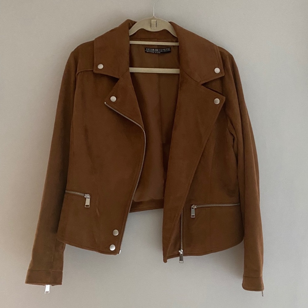 Brown Suede Cotton OnMoto Jacket
